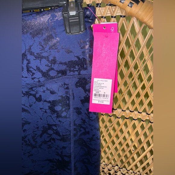 Lilly Pulitzer NWT Weekender Leggings True Navy Foil Size M - Picture 6 of 9